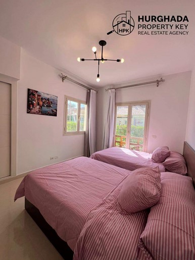 Sea View 1-Bedroom Apartment with Garden in Azzura Compound, Sahl Hasheesh